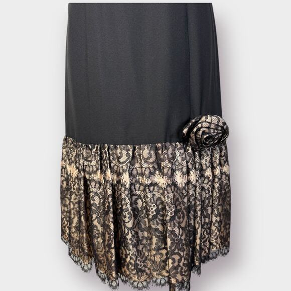 60s Miss Melinda Black Party Dress Size S - Picture 3 of 9